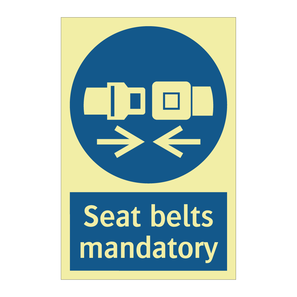Seat belts mandatory