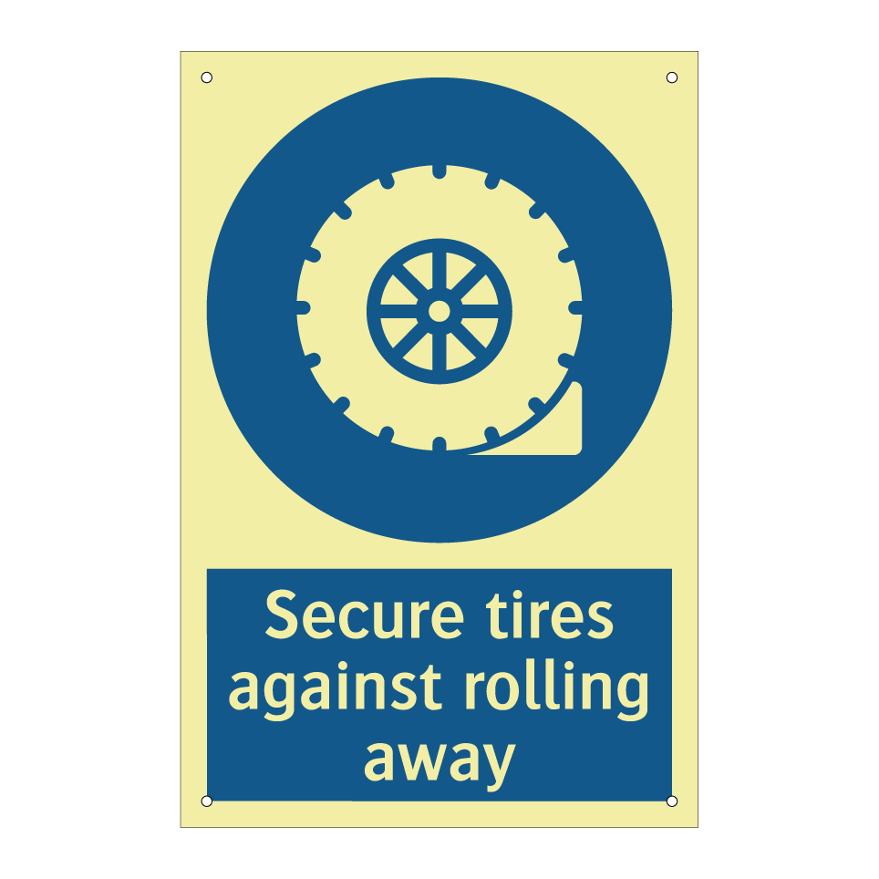 Secure tires against rolling away