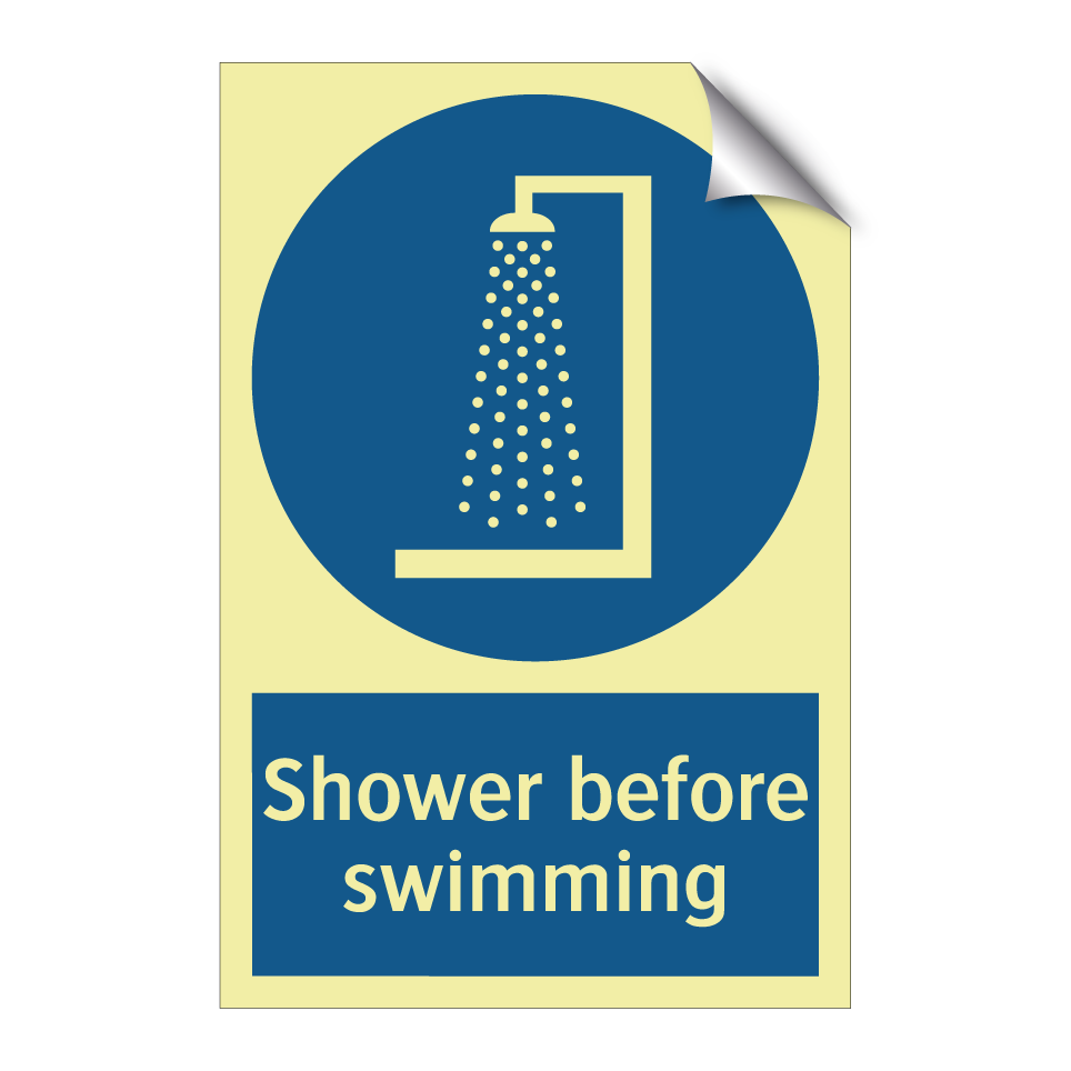 Shower before swimming