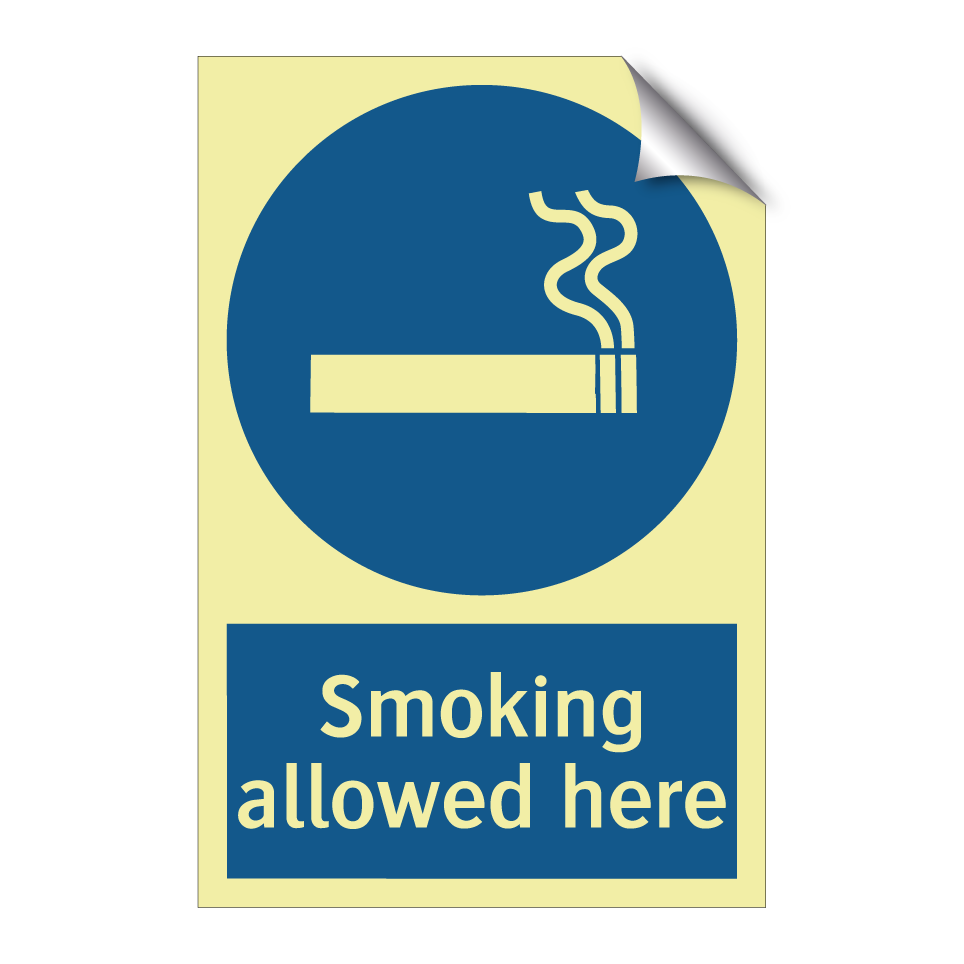 Smoking allowed here