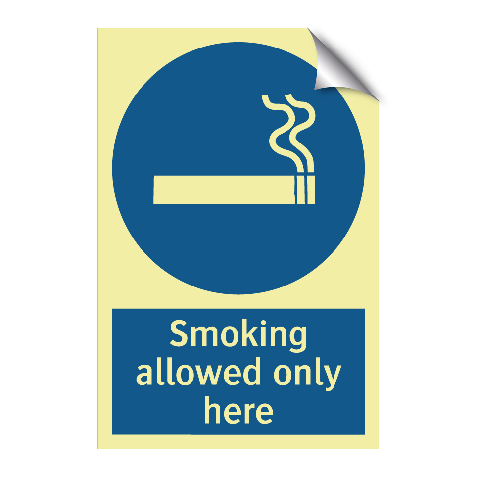 Smoking allowed only here