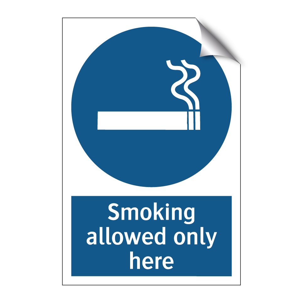 Smoking allowed only here