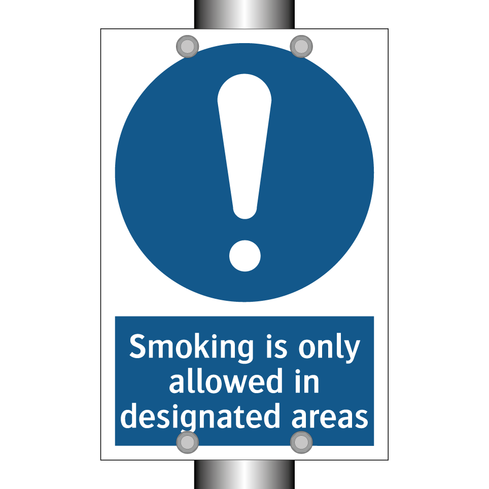 Smoking is only allowed in designated areas