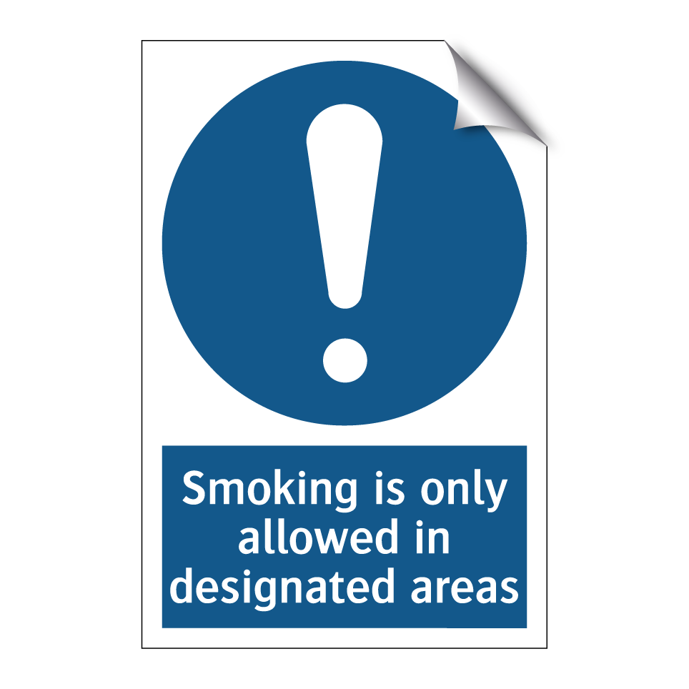 Smoking is only allowed in designated areas