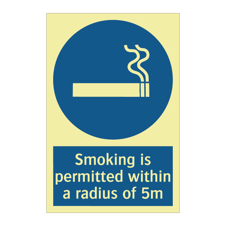 Smoking is permitted within a radius of 5m
