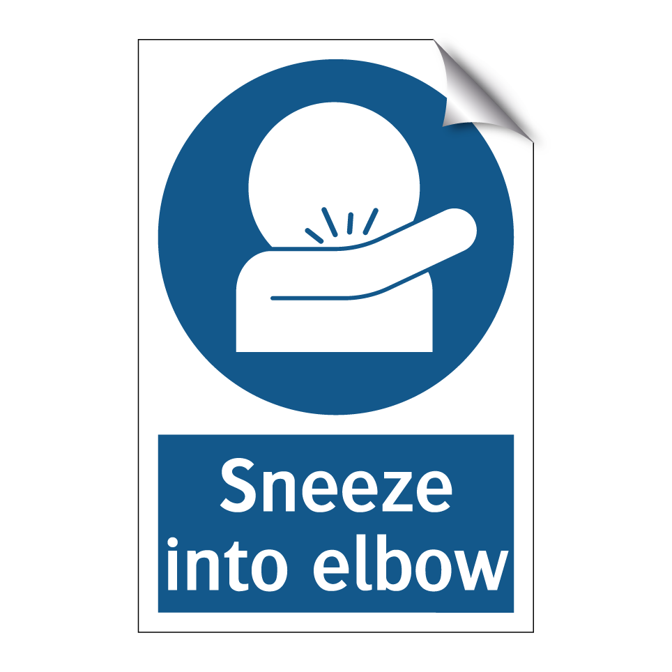 Sneeze into elbow