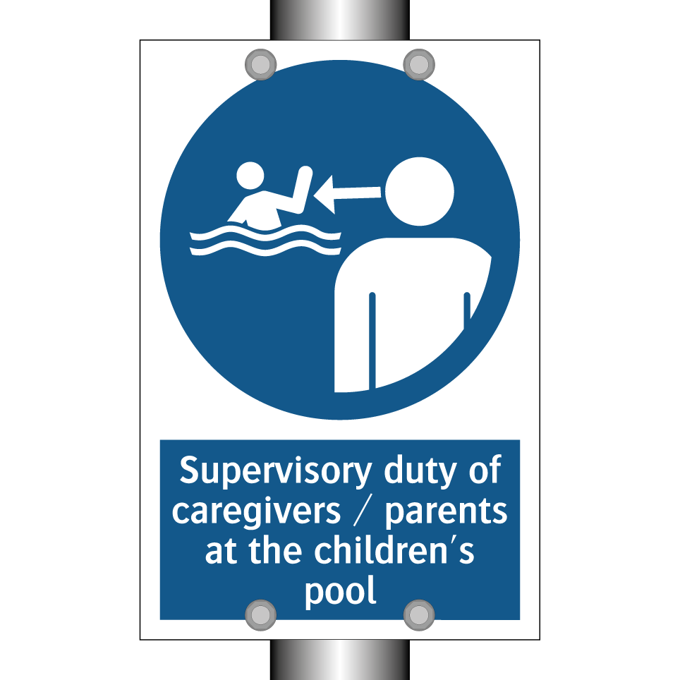 Supervisory duty of caregivers / parents at the children's pool