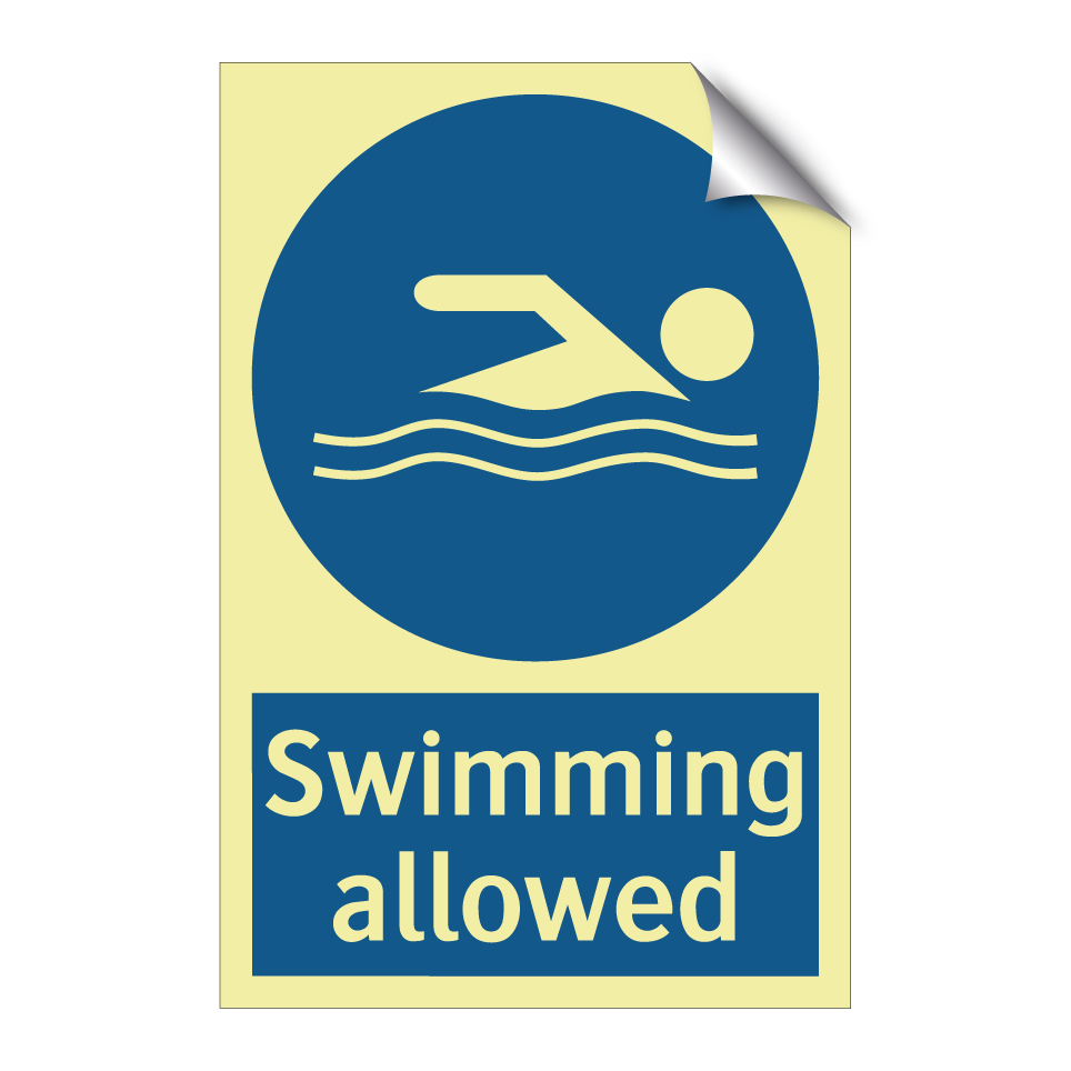 Swimming allowed