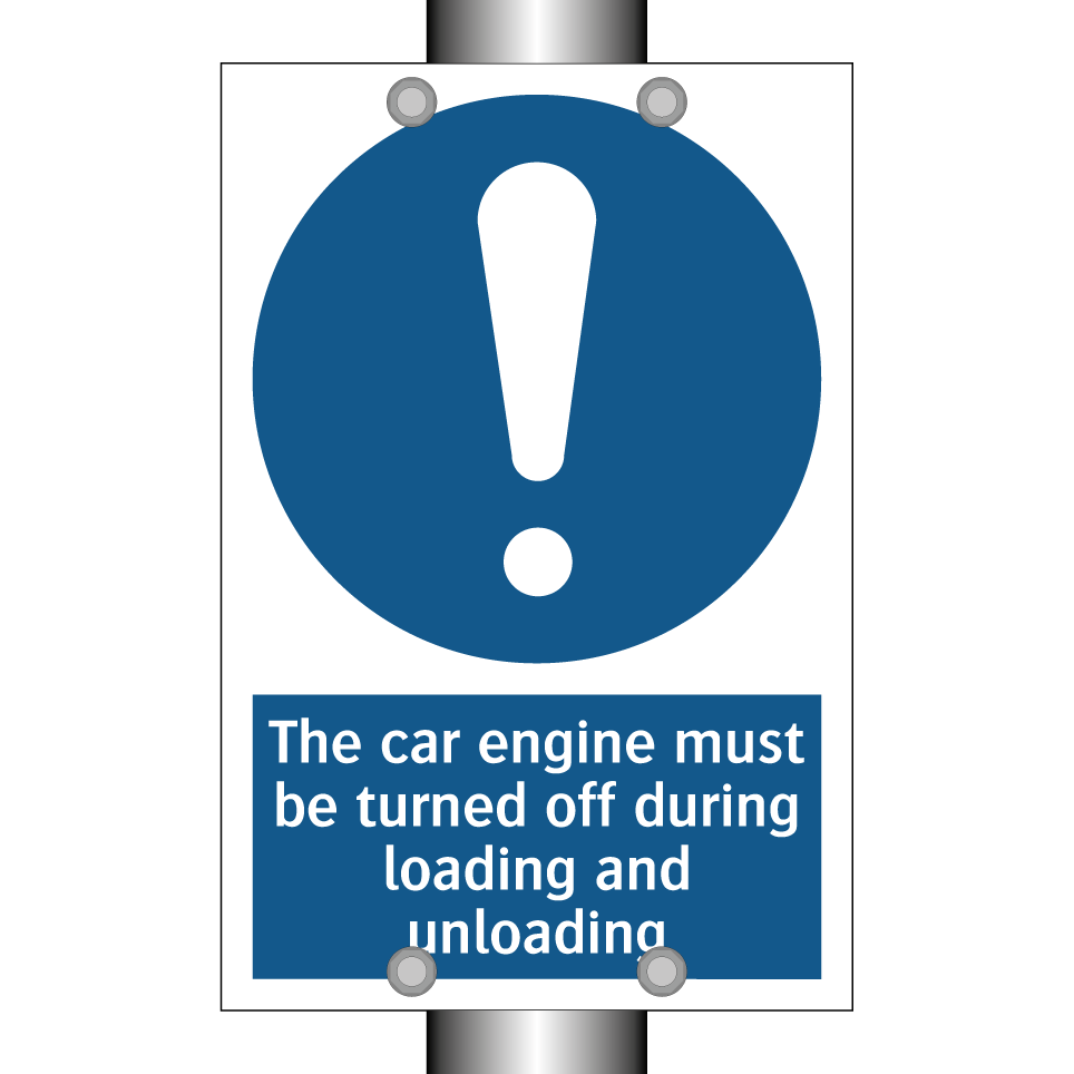 The car engine must be turned off during loading and unloading