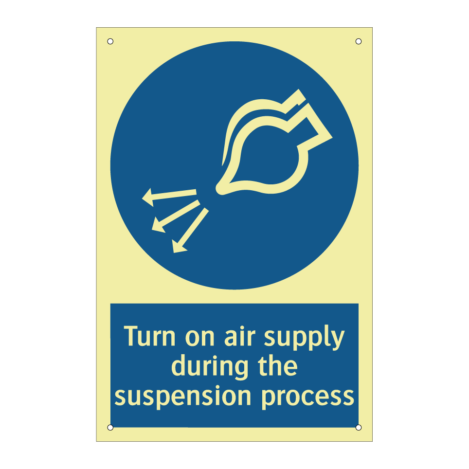Turn on air supply during the suspension process