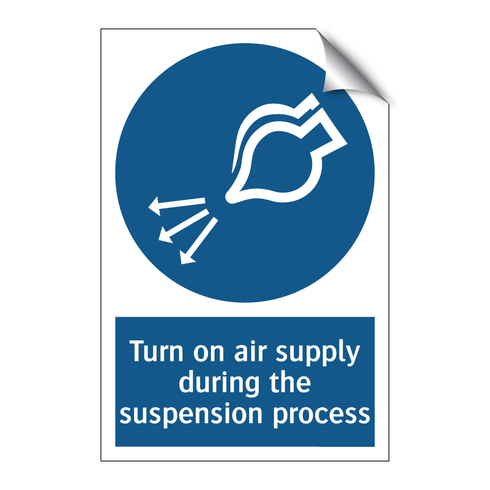 Turn on air supply during the suspension process