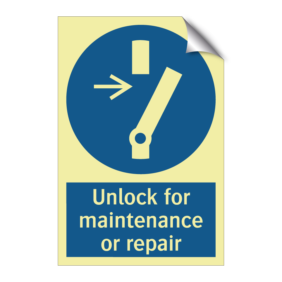 Unlock for maintenance or repair