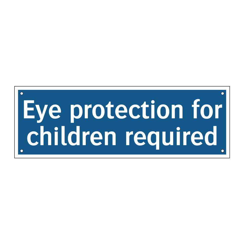 Eye protection for children required