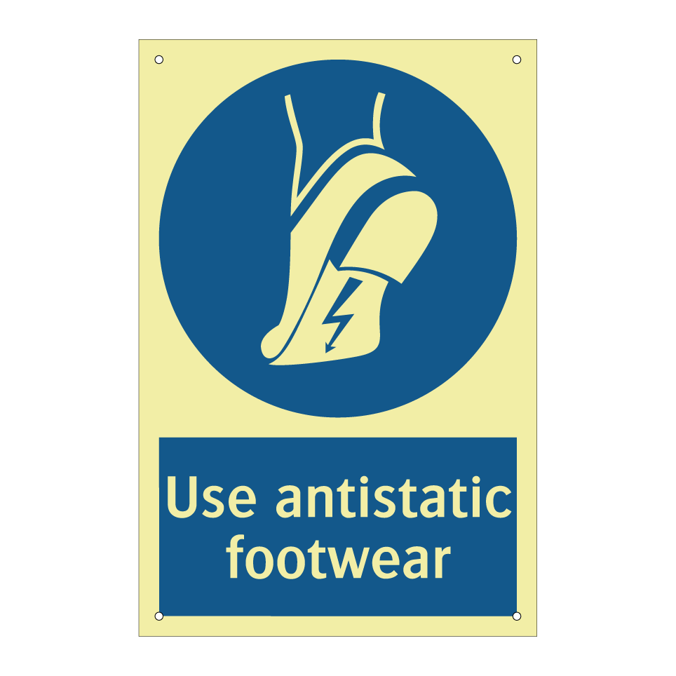Use antistatic footwear