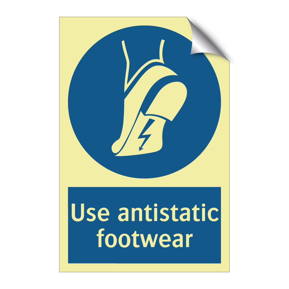 Use antistatic footwear