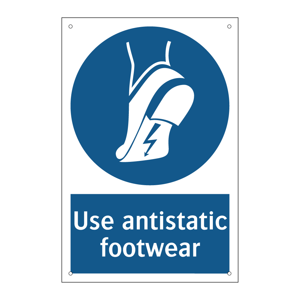 Use antistatic footwear