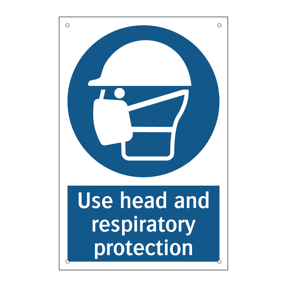 Use head and respiratory protection