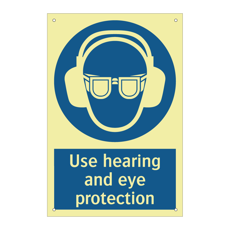 Use hearing and eye protection
