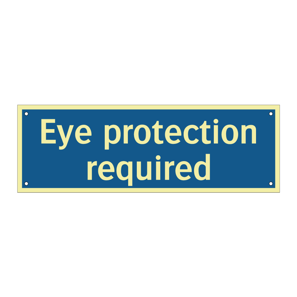 Eye protection required