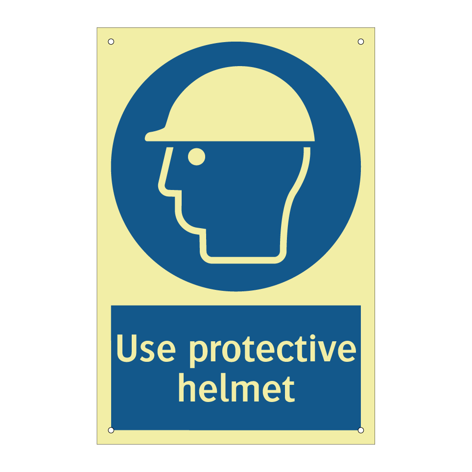 Use protective helmet