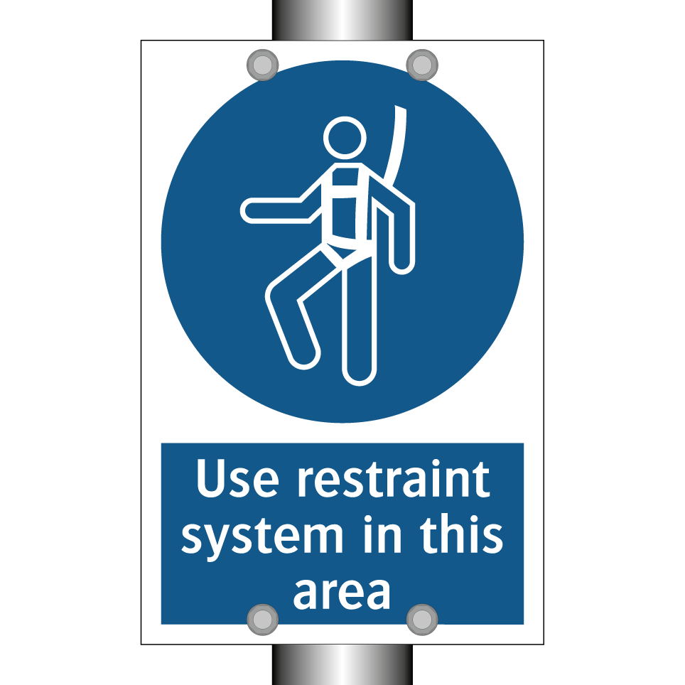 Use restraint system in this area