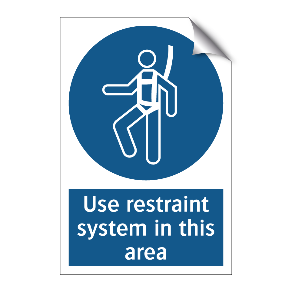 Use restraint system in this area