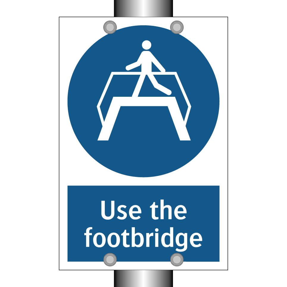 Use the footbridge