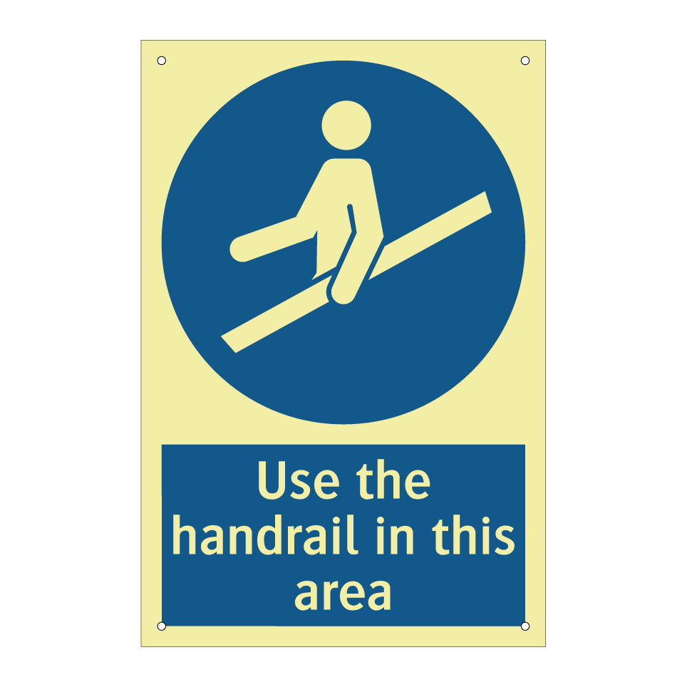 Use the handrail in this area