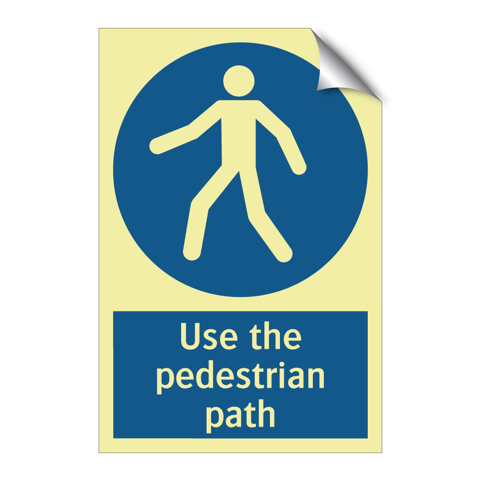 Use the pedestrian path
