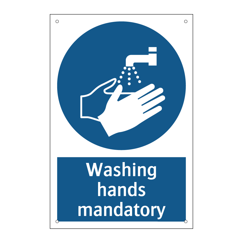 Washing hands mandatory