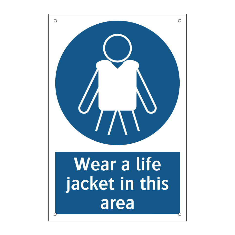 Wear a life jacket in this area