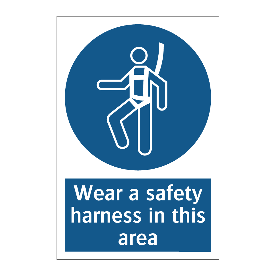 Wear a safety harness in this area