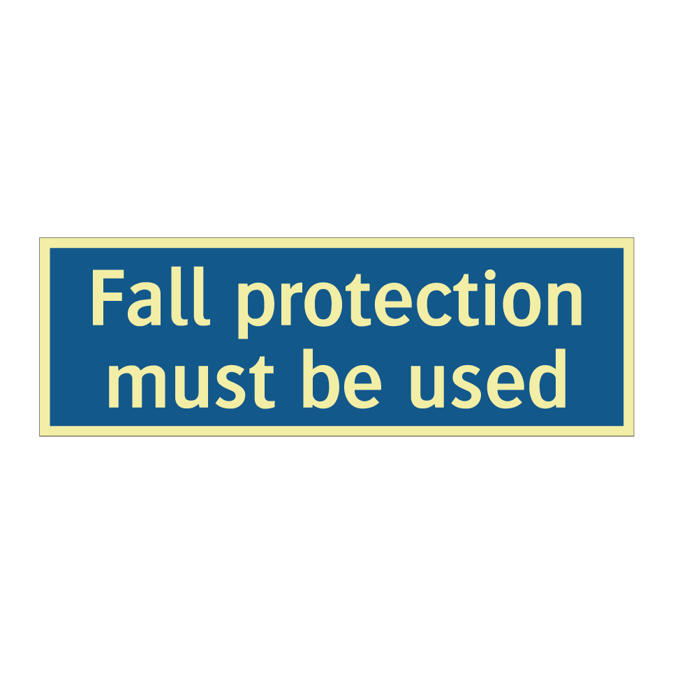 Fall protection must be used