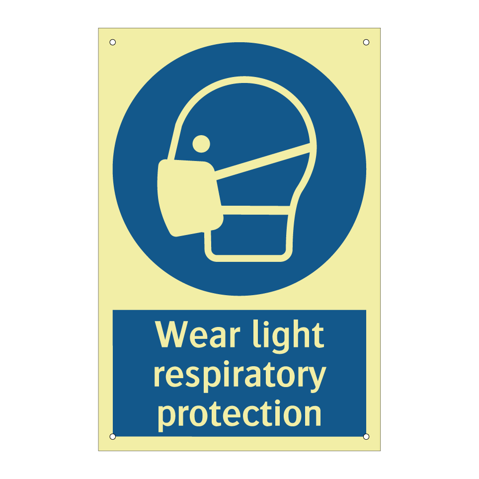 Wear light respiratory protection