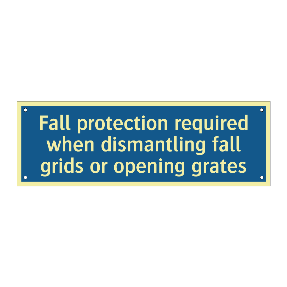 Fall protection required when dismantling fall grids or opening grates