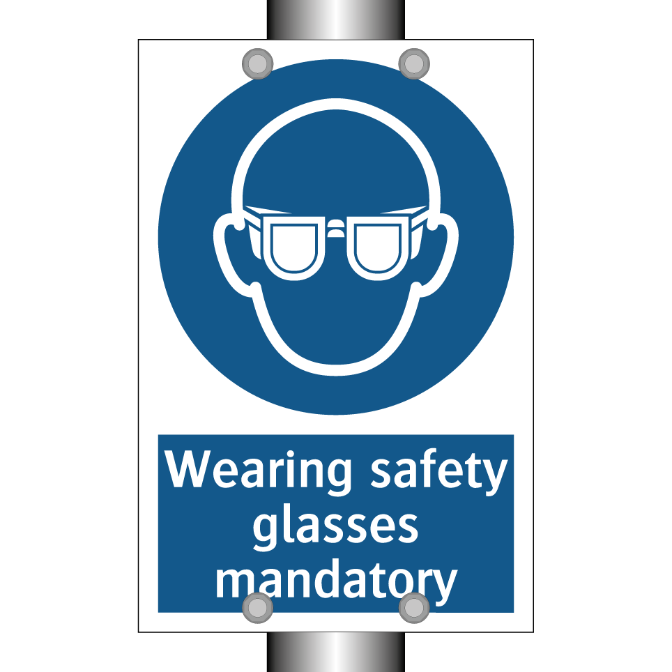 Wearing safety glasses mandatory