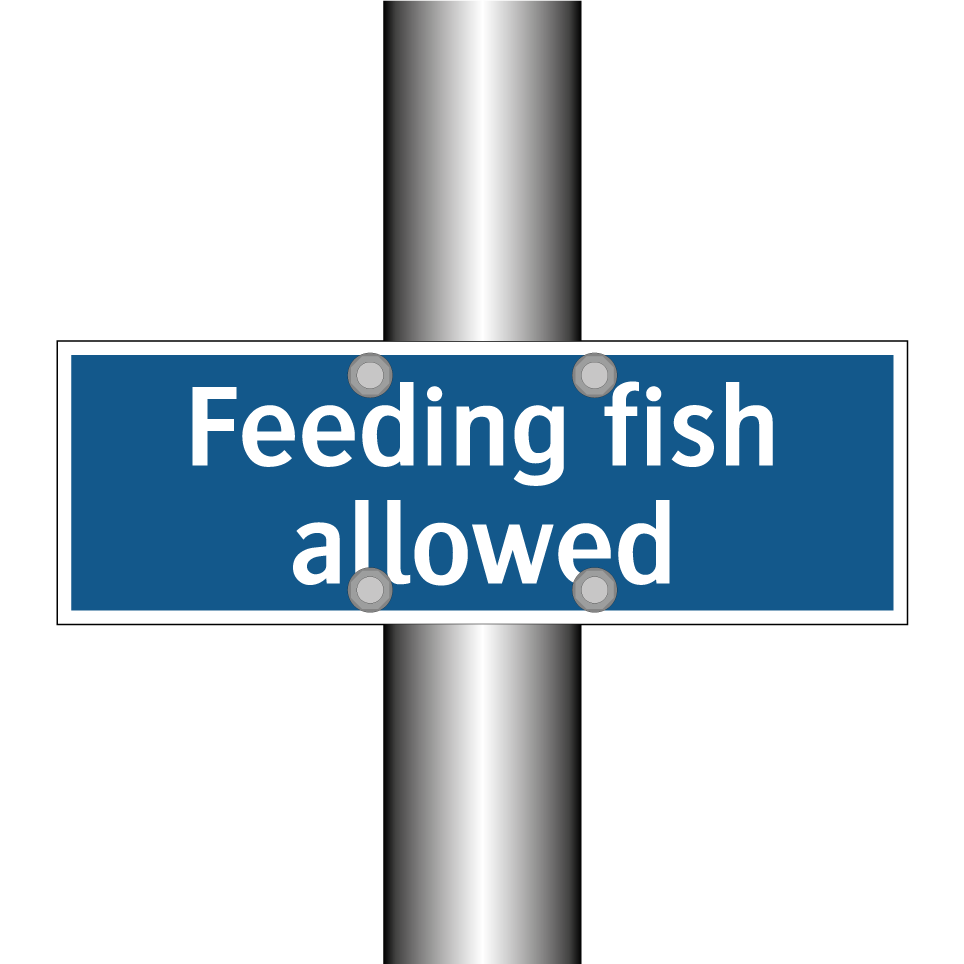 Feeding fish allowed