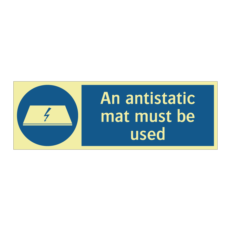 An antistatic mat must be used