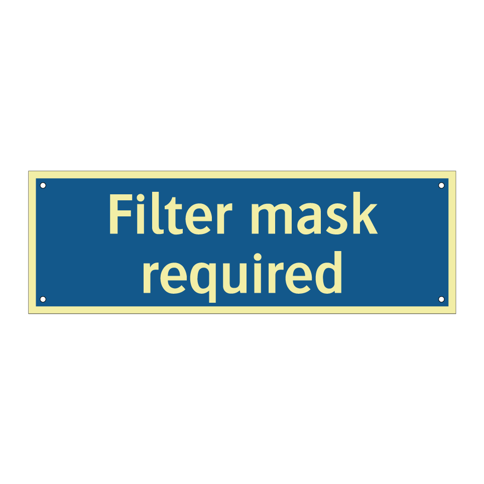 Filter mask required