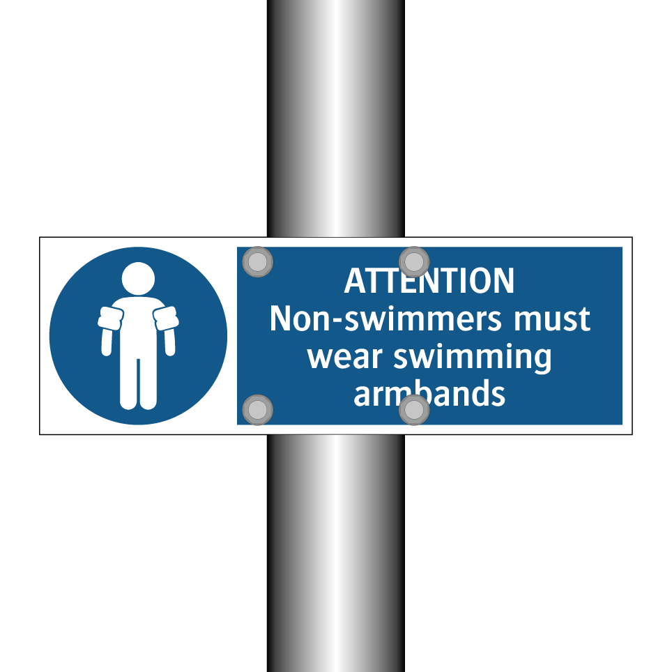 ATTENTION Non-swimmers must wear swimming armbands