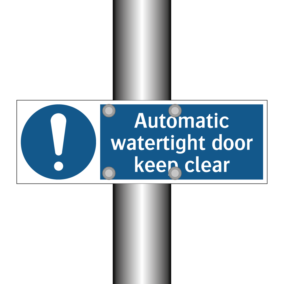 Automatic watertight door keep clear