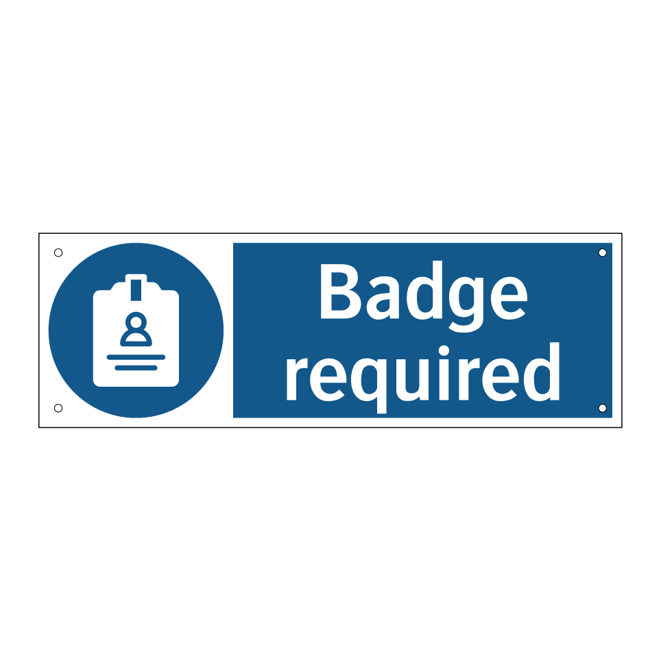 Badge required