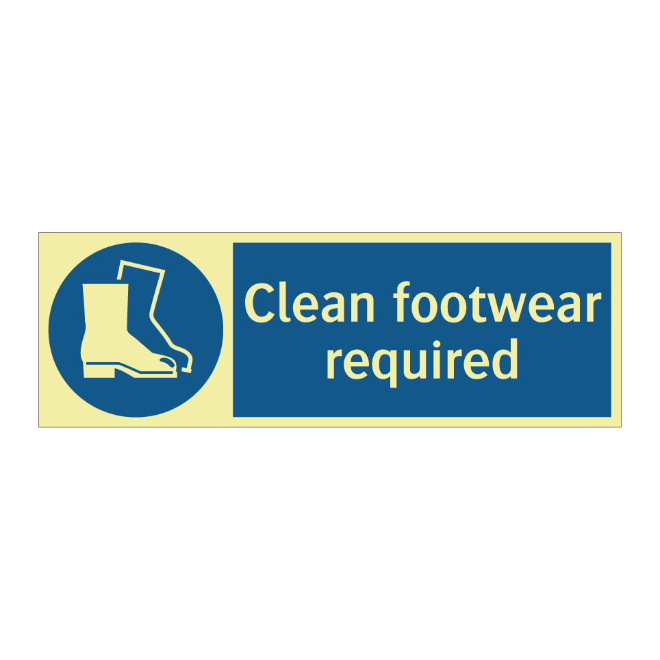 Clean footwear required