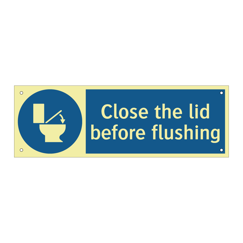 Close the lid before flushing