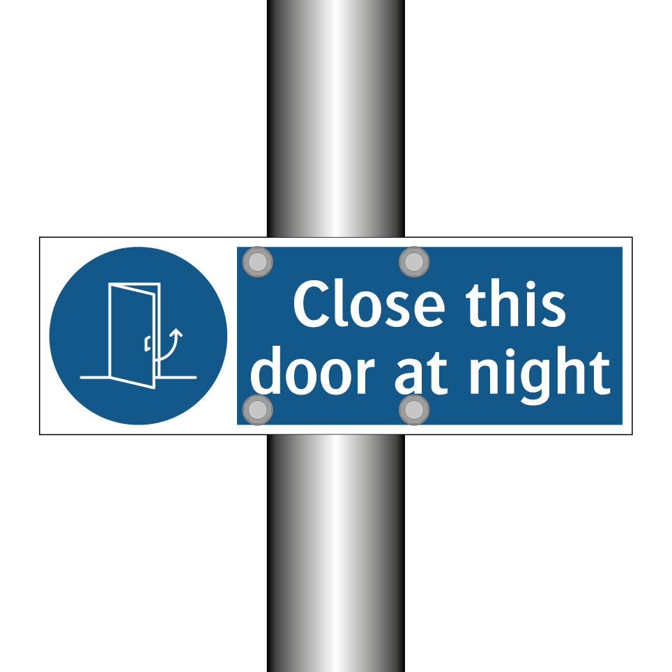 Close this door at night