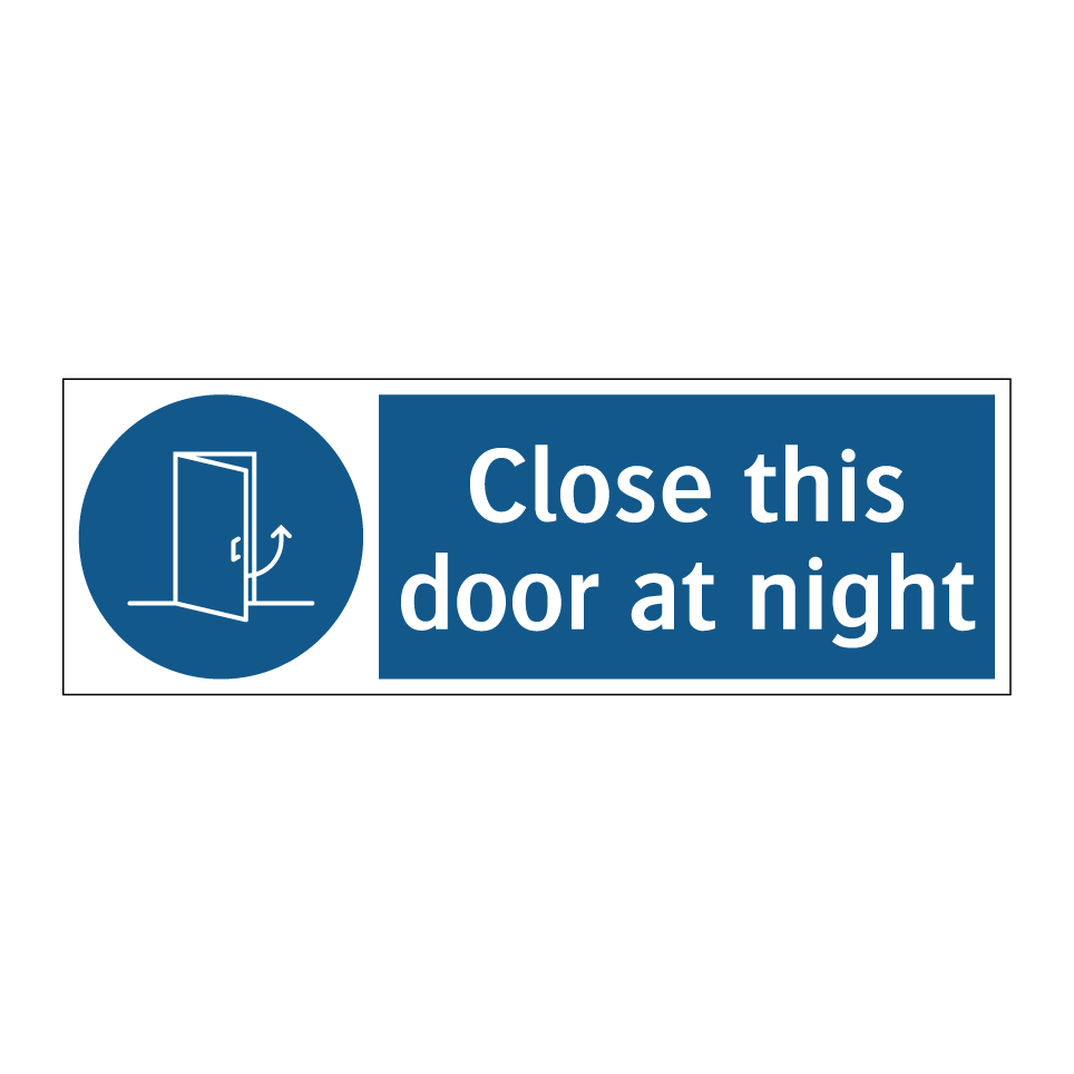 Close this door at night