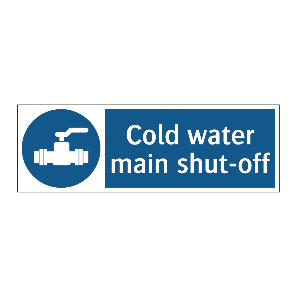 Cold water main shut-off