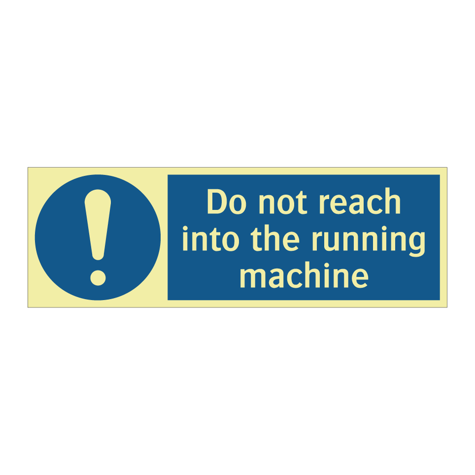 Do not reach into the running machine