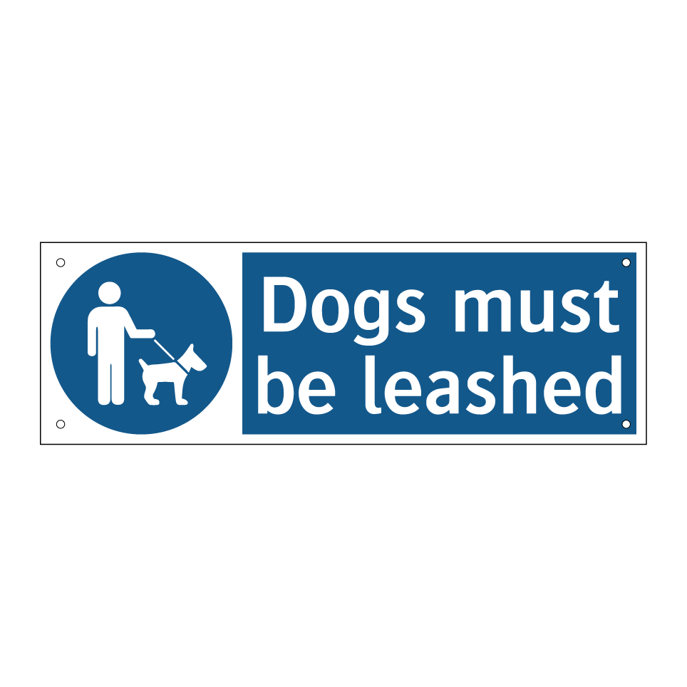 Dogs must be leashed