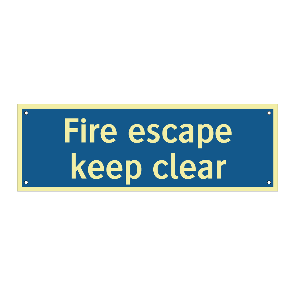 Fire escape keep clear